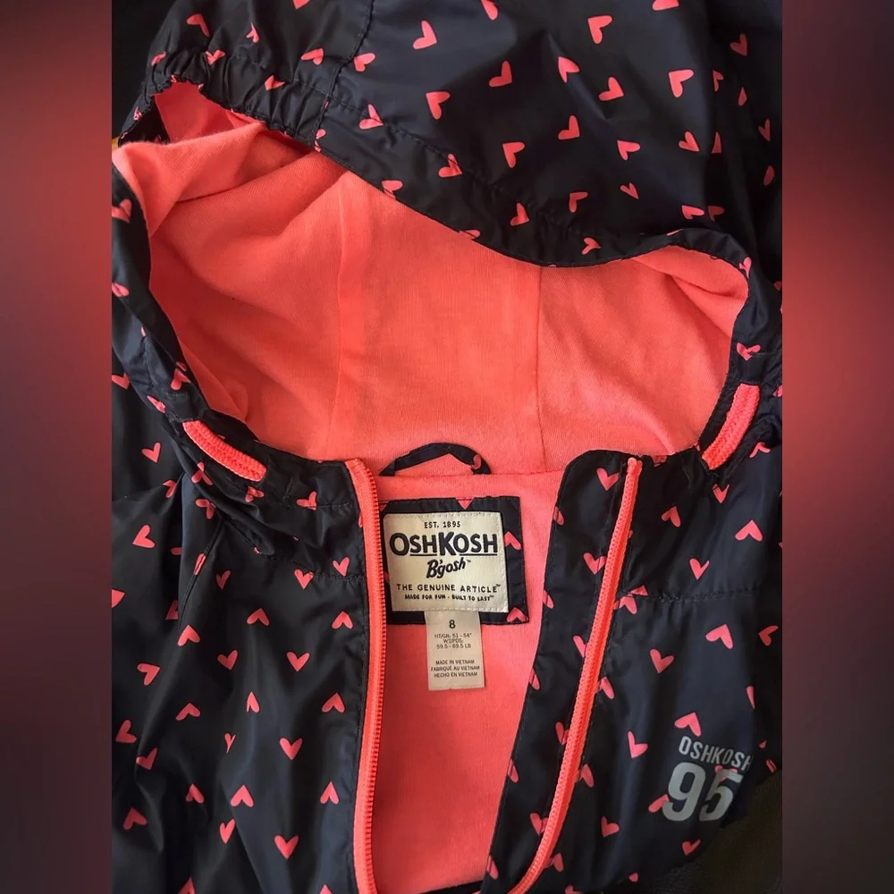 OshKosh B’Gosh Lined Windbreaker. Girls 8